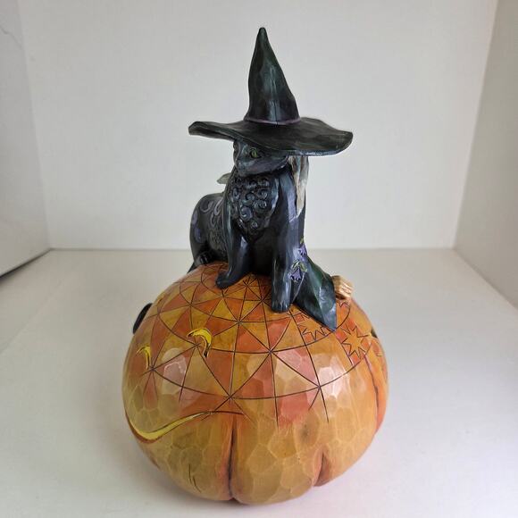 Jim Shore Heartwood Creek "Sweet and Sour" Halloween Figurine 4012605 Witch Cat - Picture 3 of 13